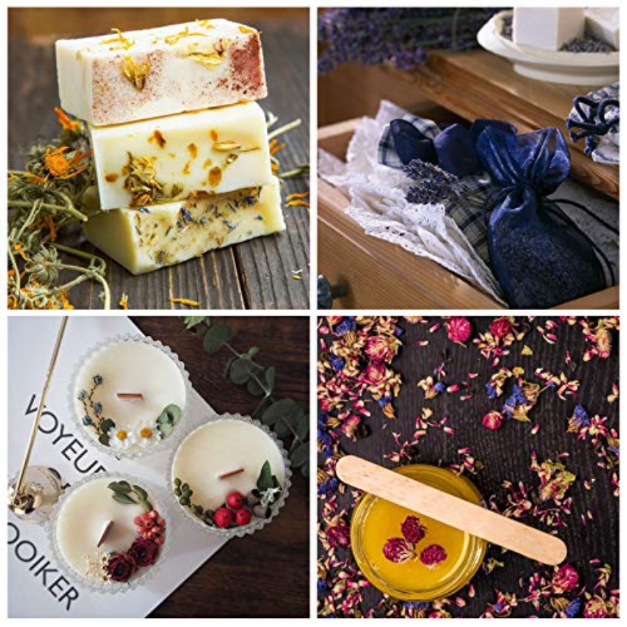 9 Bags Dried Flowers, 100% Nat - Dried Herbs 评论和价格