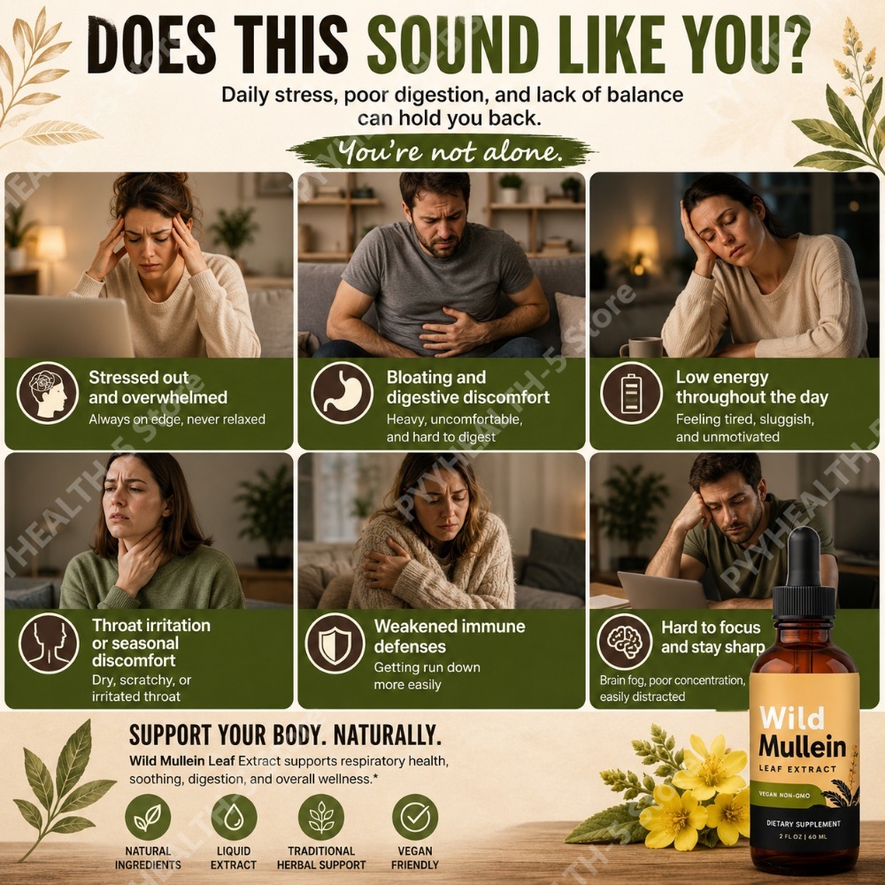 Wild Mullein Leaf Drops with G - Herbal Supplement 评论和价格