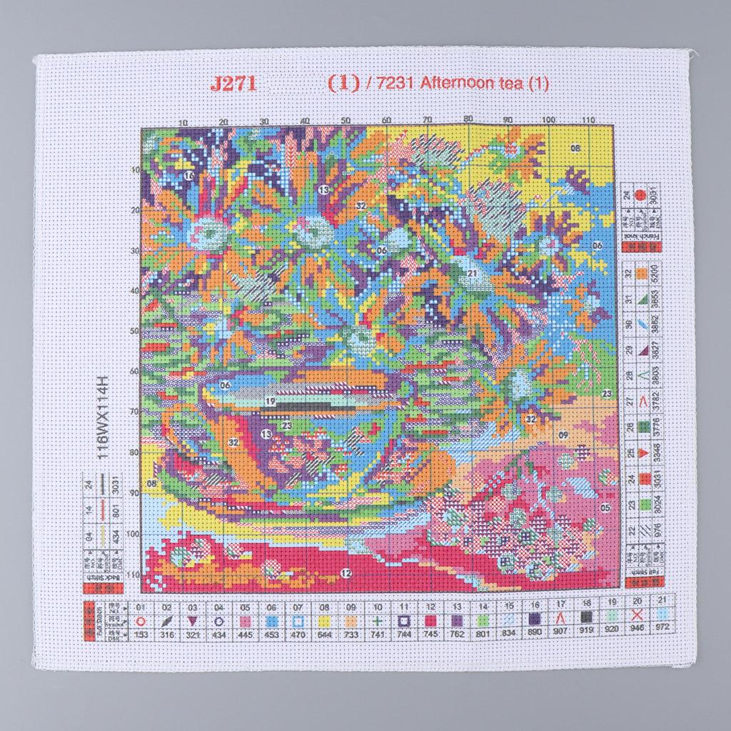 Cross Stitch Printed Canvas Ch - Chamomile Tea 评论和价格