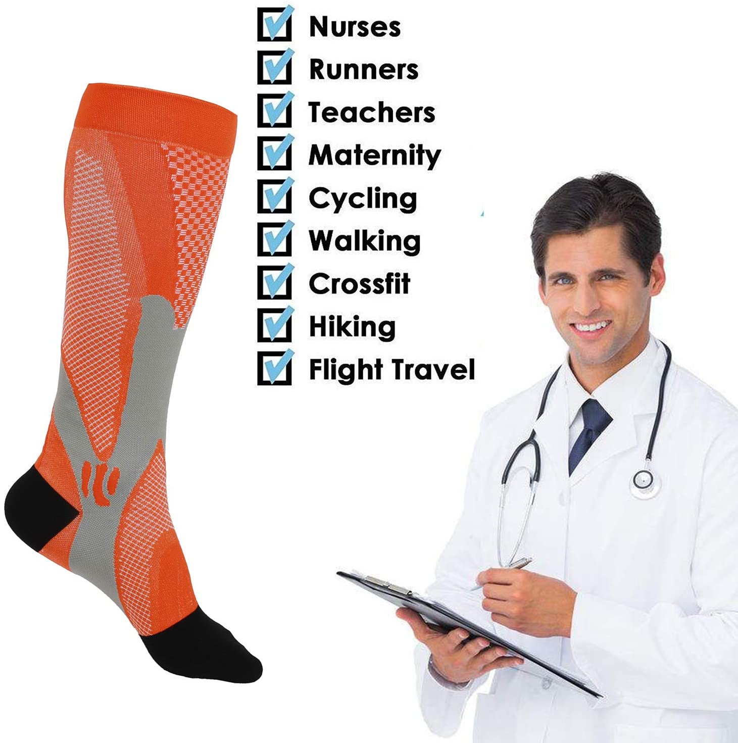 Compression Socks Running Spor - Echinacea 评论和价格