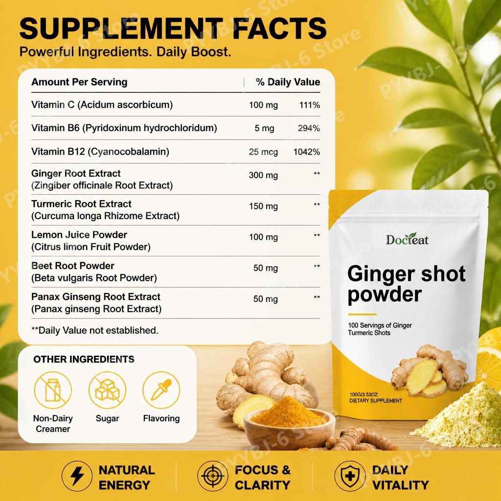 Docteat Ginger Shot Powder Vit - Ginger Tea 评论和价格